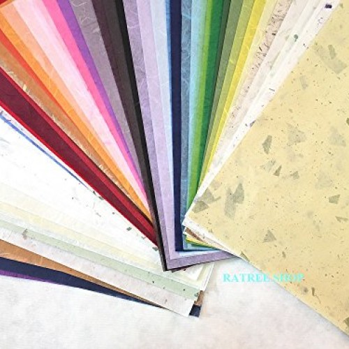 8.5x12 Inches Mulberry Paper Sheet Design Craft Hand Made Art Tiss...
