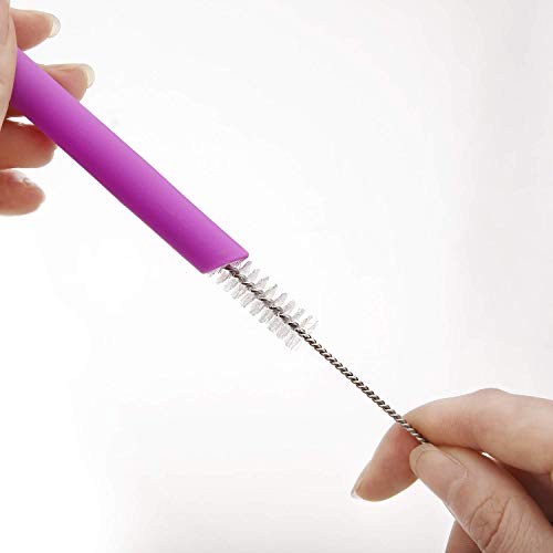 2 Qty Drink Straw Cleaning Brush - Bristle Cleaner for Stainless S...