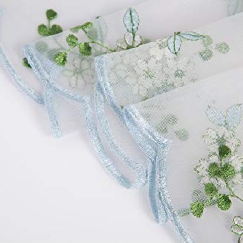 RAYLINE-DO 1 Metre Mesh Embroidered Fabric Lace Small Floral Embro...