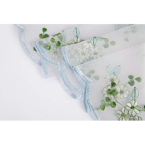 RAYLINE-DO 1 Metre Mesh Embroidered Fabric Lace Small Floral Embro...