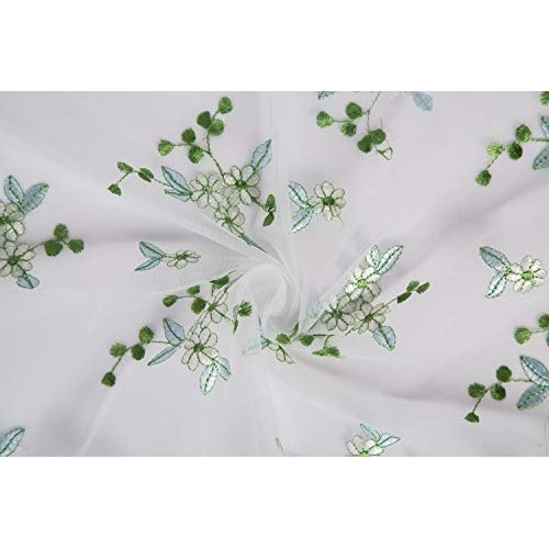RAYLINE-DO 1 Metre Mesh Embroidered Fabric Lace Small Floral Embro...