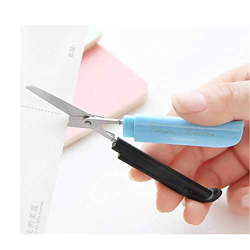 RAYNAG Set of 2 Portable Safe Scissor Mini Folding Paper Cutting S...