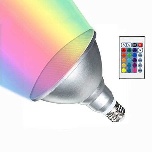 RAYWAY Par38 LED RGB Spotlight Bulb Outdoor, 20W Waterproof Dimmab...