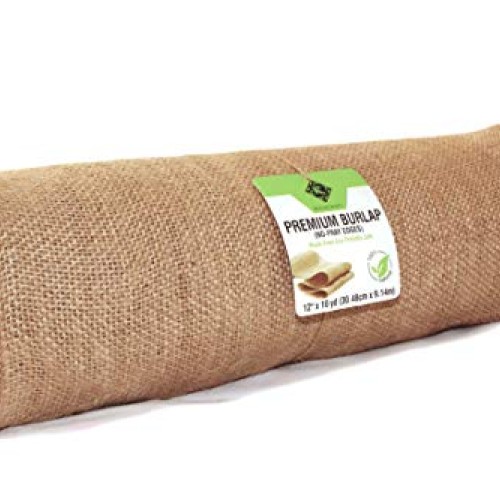 Richcraft 12 x 10yd NO-FRAY Burlap Roll ~ Long Fabric with Finish...