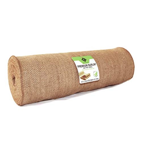 Richcraft 12 x 10yd NO-FRAY Burlap Roll ~ Long Fabric with Finish...