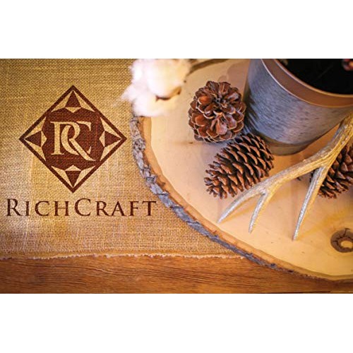 Richcraft 12 x 10yd NO-FRAY Burlap Roll ~ Long Fabric with Finish...