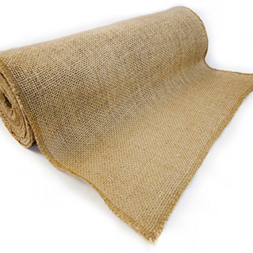 Richcraft 12 x 10yd NO-FRAY Burlap Roll ~ Long Fabric with Finish...