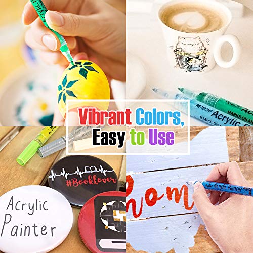 Paint pens, Acrylic Paint Markers for Rocks, Craft, Ceramic, Glass...