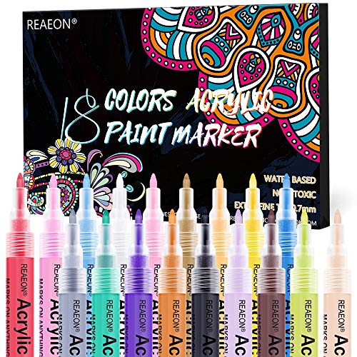 Paint pens, Acrylic Paint Markers for Rocks, Craft, Ceramic, Glass...