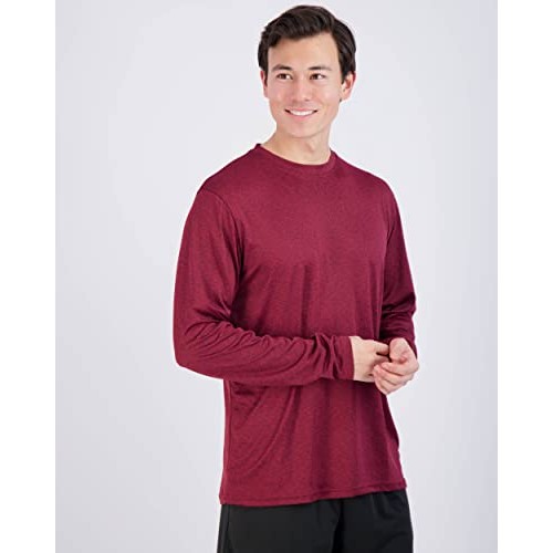 4 Pack:Mens Long Sleeve T-Shirt Workout Clothes Quick Dry Fit Gym ...