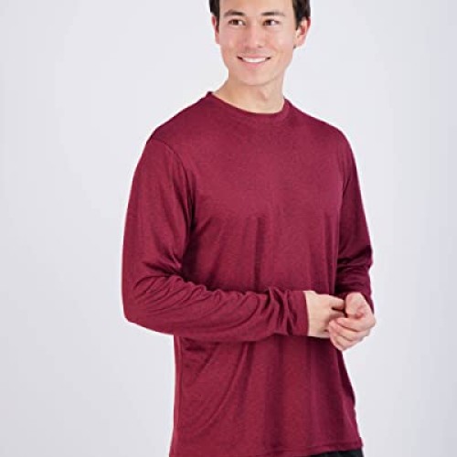 4 Pack:Mens Long Sleeve T-Shirt Workout Clothes Quick Dry Fit Gym ...