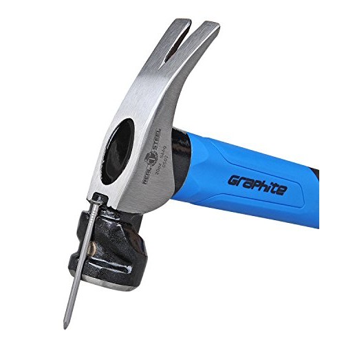REAL STEEL 0502 Jacketed Graphite Rip Claw Hammer, 20 oz