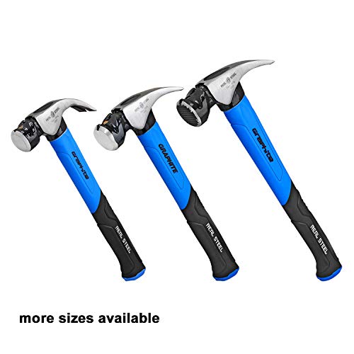 REAL STEEL 0502 Jacketed Graphite Rip Claw Hammer, 20 oz
