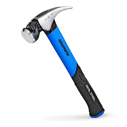 REAL STEEL 0502 Jacketed Graphite Rip Claw Hammer, 20 oz