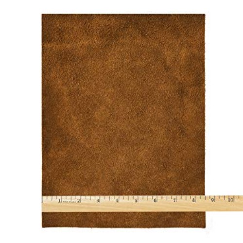 Realeather Suede Leather, Medium Brown
