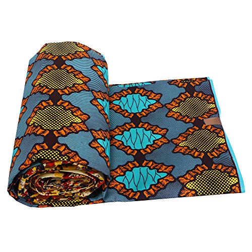 Ankara African Polyester Wax Prints Fabric 2019 RealWax 6 Yards Af...