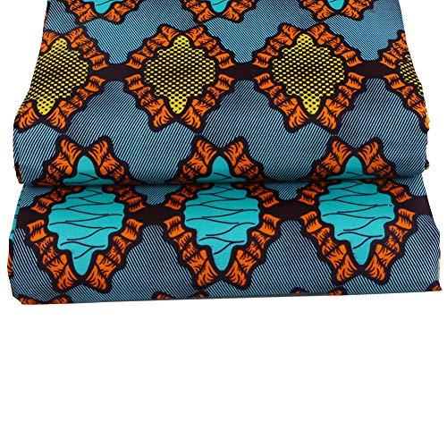 Ankara African Polyester Wax Prints Fabric 2019 RealWax 6 Yards Af...