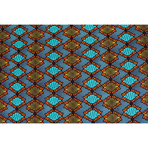 Ankara African Polyester Wax Prints Fabric 2019 RealWax 6 Yards Af...