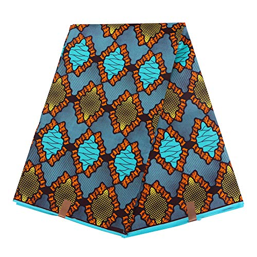 Ankara African Polyester Wax Prints Fabric 2019 RealWax 6 Yards Af...