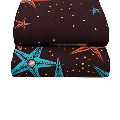 Fashion African Wax Print Fabric New Soft Cotton Fabric Black & Bl...