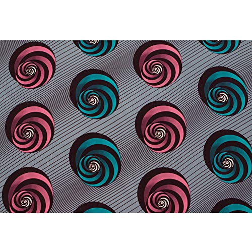 New Soft Cotton Fabric Fashion African Wax Print Fabric Circle par...
