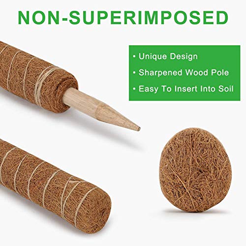 Reatzhen Plant Climbing Coir Totem Pole Safe Gardening Coconut Pal...