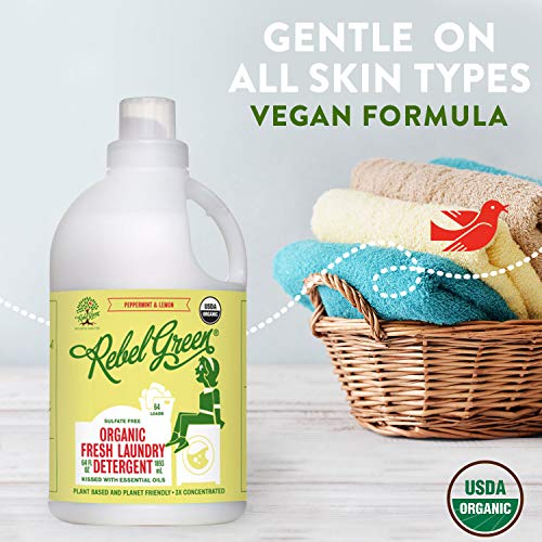 Rebel Green Natural Laundry Detergent, Certified Organic and Hypoa...