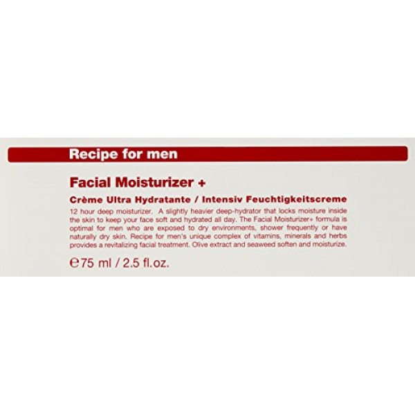 Recipe for Men Facial Moisturizer +, 2.5 fl. oz.