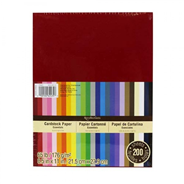 Recollections Cardstock Paper, Essentials 20 Colors - 200 Sheets 8...