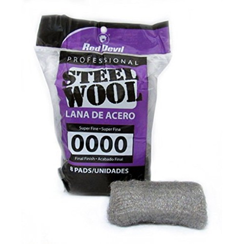 Red Devil 0320 Steel Wool, 0000 Super Fine, Pack of 8
