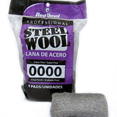 Red Devil 0320 Steel Wool, 0000 Super Fine, Pack of 8