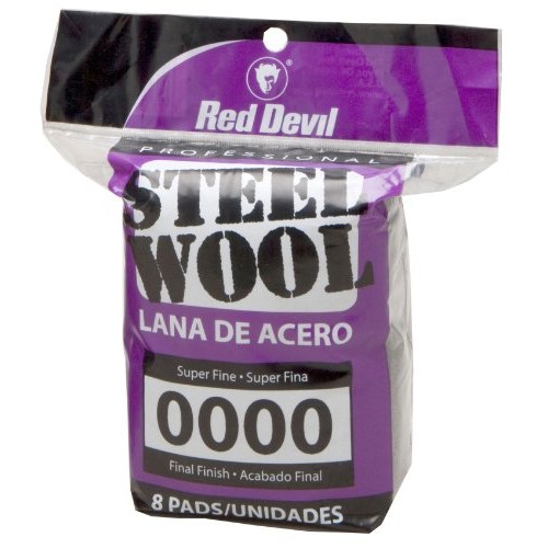 Red Devil 0320 Steel Wool, 0000 Super Fine, Pack of 8