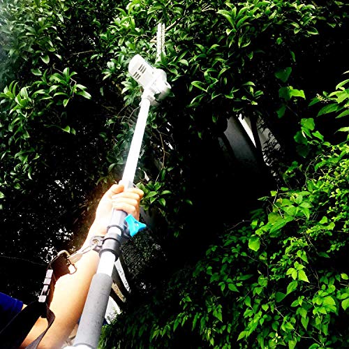 40V Cordless Pole Hedge Trimmer Long Reach 18 Cutting Length 6 Po...