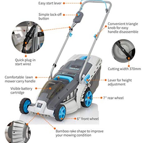 Swift 18-Inch Brushless Cordless Lawn Mower, Double 40-Volt Lithiu...