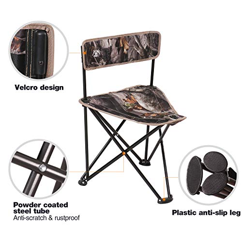REDCAMP 2-Pack Tripod Hunting Chairs for Blinds, Portable Folding ...