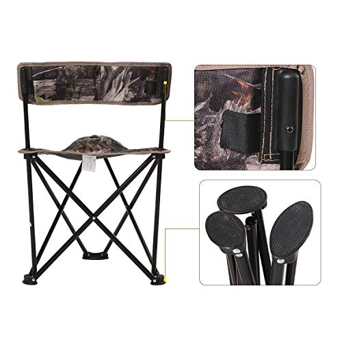 REDCAMP 2-Pack Tripod Hunting Chairs for Blinds, Portable Folding ...