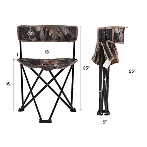 REDCAMP 2-Pack Tripod Hunting Chairs for Blinds, Portable Folding ...