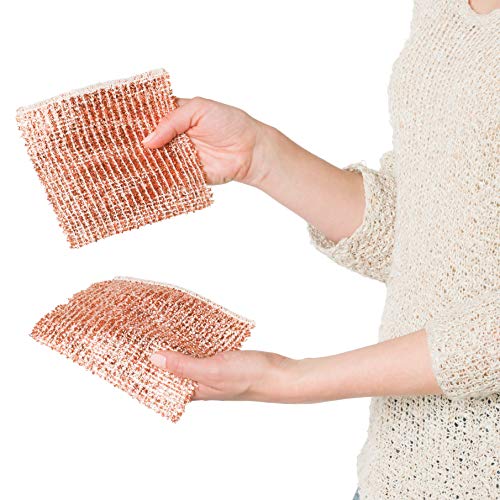 REDECKER Copper Cleaning Cloth, Set of 2, Durable and Non-Abrasive...