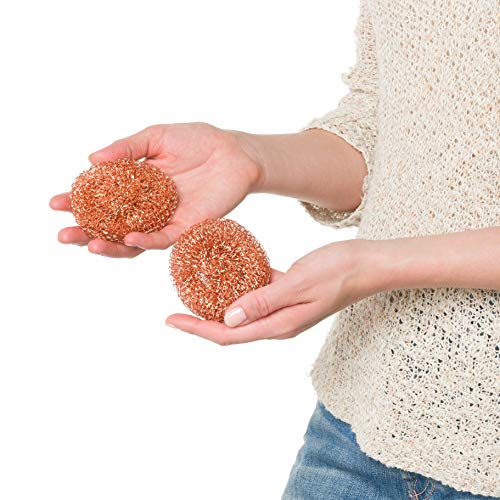 REDECKER Copper Pot Scrubber, Set of 2, Durable and Non-Abrasive S...