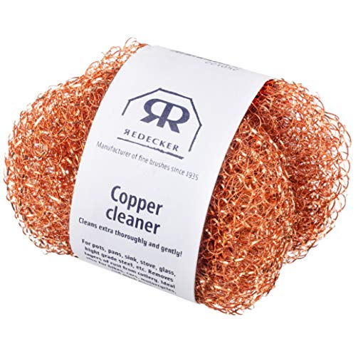 REDECKER Copper Pot Scrubber, Set of 2, Durable and Non-Abrasive S...