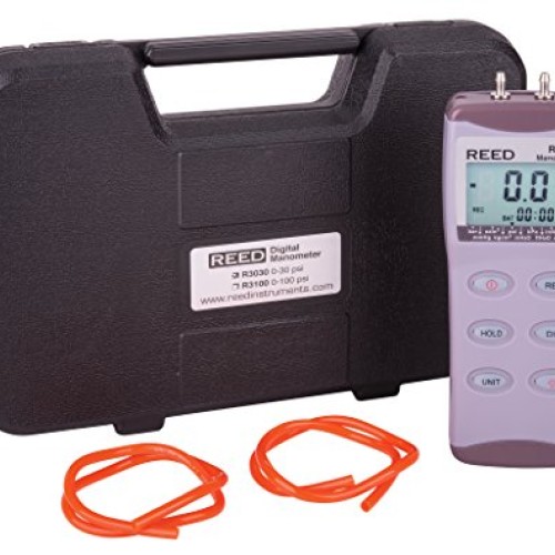 REED Instruments R3030 Digital Manometer, Gauge/Differential, 30psi
