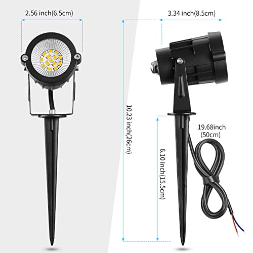 REEGOLD Low Voltage Landscape Lights: 10W 1000LM Outdoor LED Spotl...