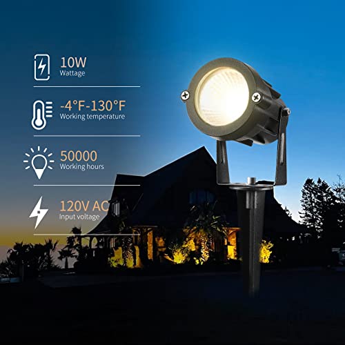 REEGOLD Outdoor Landscape Lights: 10W 1000LM LED Spotlights for Ya...