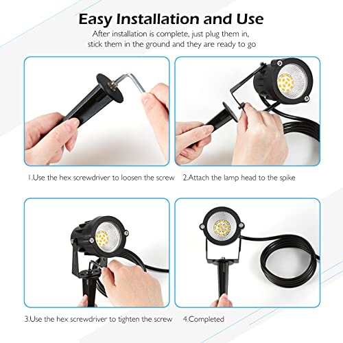 REEGOLD Outdoor Landscape Lights: 10W 1000LM LED Spotlights for Ya...
