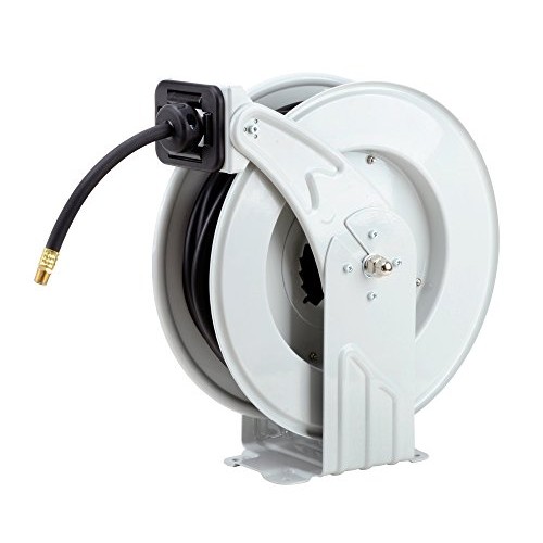 REELWORKS Air-Hose-Reel Retractable 3/8 Inch x 50 Feet ELITE Lon...