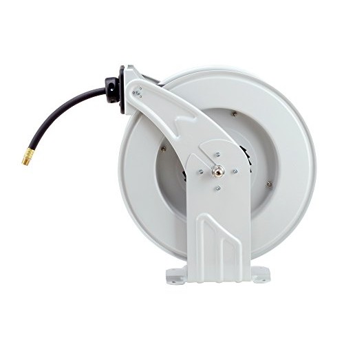 REELWORKS Air-Hose-Reel Retractable 3/8 Inch x 50 Feet ELITE Lon...