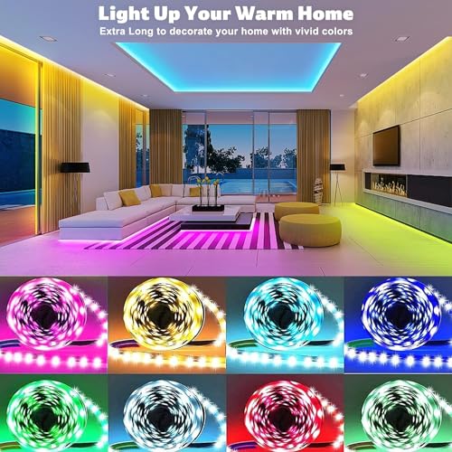 REEMEER Led Lights 100ft2 Rolls of 50ft Smart APP Control Music ...