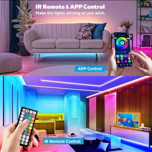 REEMEER Led Lights 100ft（2 rools of 50ft） Smart APP Control Musi...