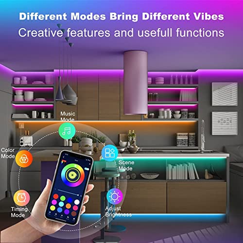 REEMEER Led Lights 100ft（2 rools of 50ft） Smart APP Control Musi...