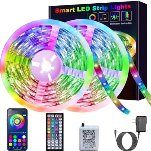 REEMEER Led Lights 100ft（2 rools of 50ft） Smart APP Control Musi...